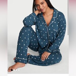 Women's Midnight Blue Heart Print Pajama Set